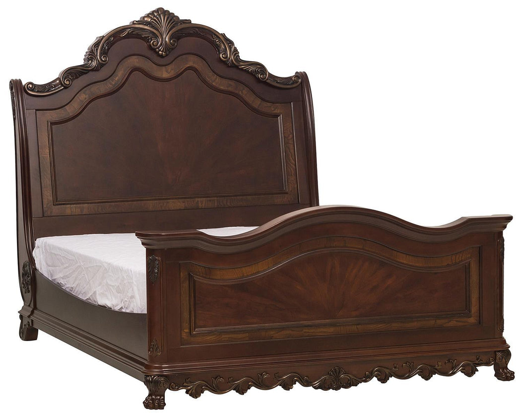 Homelegance Deryn Park Queen Sleigh Bed in Cherry 2243SL-1 image