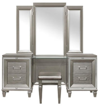 Load image into Gallery viewer, Homelegance Tamsin 3pcs Vanity Dresser with Mirror in Silver Grey Metallic 1616-15 image
