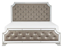 Load image into Gallery viewer, Homelegance Avondale Queen Upholstered Panel Bed in Silver 1646-1* image

