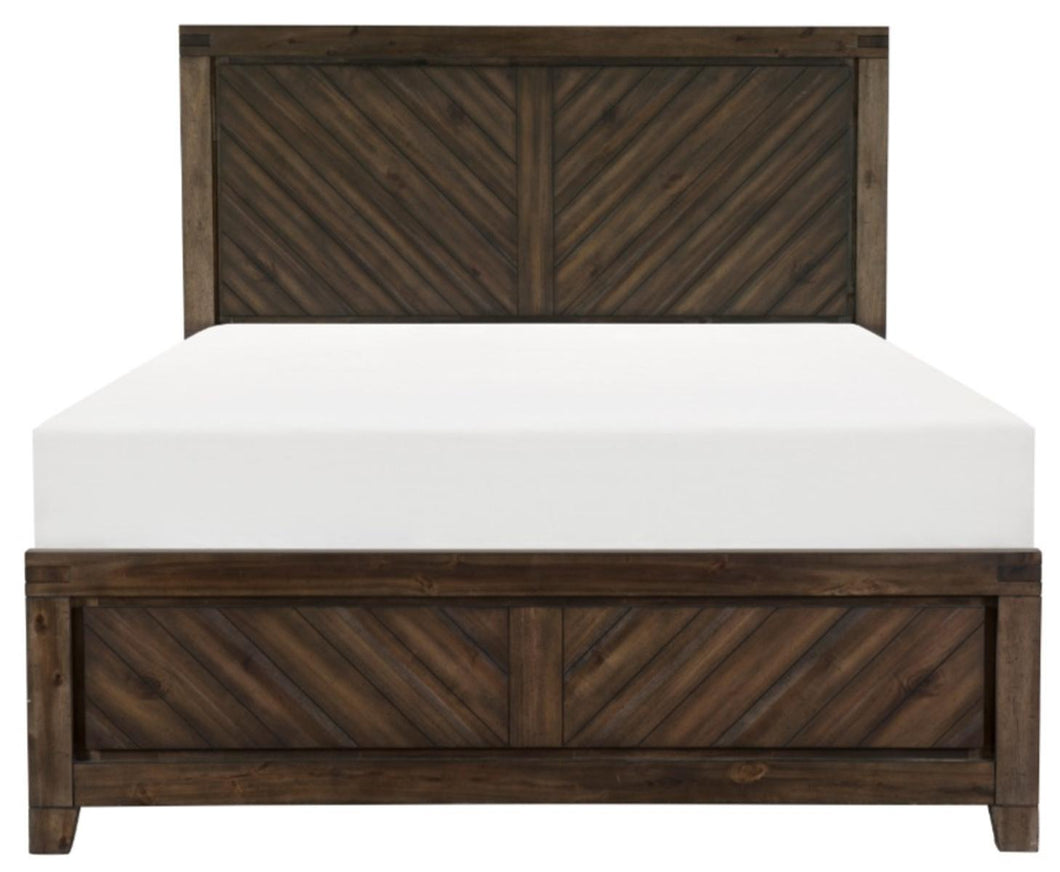 Homelegance Parnell Queen Panel Bed in Rustic Cherry 1648-1* image