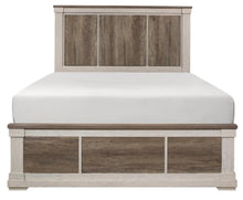 Load image into Gallery viewer, Arcadia Queen Panel Bed in White &amp; Weathered Gray 1677-1* image
