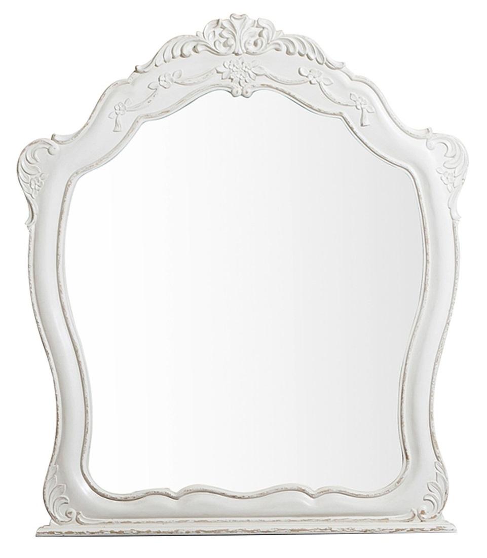 Homelegance Cinderella Mirror in Antique White with Grey Rub-Through 1386NW-6 image