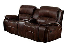 Load image into Gallery viewer, Homelegance Furniture Mahala Double Reclining Loveseat in Brown 8200BRW-2 image
