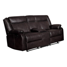 Load image into Gallery viewer, Homelegance Furniture Jude Double Glider Recliner Loveseat in Brown 8201BRW-2 image
