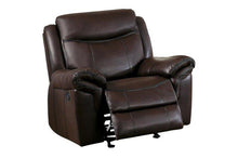 Load image into Gallery viewer, Homelegance Furniture Aram Glider Reclining Chair in Brown 8206BRW-1 image
