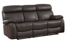 Load image into Gallery viewer, Homelegance Furniture Pendu Double Reclining Sofa in Brown 8326BRW-3 image
