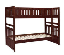 Load image into Gallery viewer, Homelegance Rowe Twin/Twin Bunk Bed in Dark Cherry B2013DC-1* image
