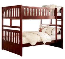 Load image into Gallery viewer, Homelegance Rowe Full/Full Bunk Bed in Dark Cherry B2013FFDC-1* image
