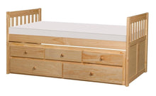 Load image into Gallery viewer, Homelegance Bartly Twin/Twin Trundle Bed w/ 2 Storage Drawers in Natural B2043PR-1* image
