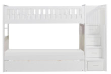 Load image into Gallery viewer, Homelegance Galen Bunk Bed w/ Reversible Step Storage and Twin Trundle in White B2053SBW-1*R image
