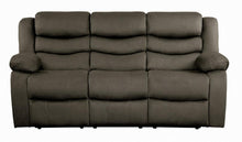 Load image into Gallery viewer, Homelegance Furniture Discus Double Reclining Sofa in Brown 9526BR-3 image
