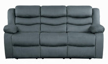 Load image into Gallery viewer, Homelegance Furniture Discus Double Reclining Sofa in Gray 9526GY-3 image
