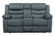 Load image into Gallery viewer, Homelegance Furniture Discus Double Reclining Loveseat in Gray 9526GY-2 image

