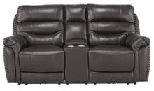 Load image into Gallery viewer, Homelegance Furniture Lance Power Double Reclining Loveseat with Power Headrests in Brown 9527BRW-2PWH image
