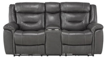 Load image into Gallery viewer, Homelegance Furniture Danio Power Double Reclining Loveseat with Power Headrests in Dark Gray 9528DGY-2PWH image
