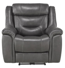 Load image into Gallery viewer, Homelegance Furniture Danio Power Double Reclining Chair with Power Headrests in Dark Gray 9528DGY-1PWH image
