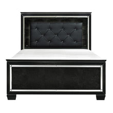 Load image into Gallery viewer, Allura King Panel Bed in Black 1916KBK-1EK*
