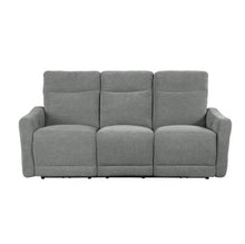 Load image into Gallery viewer, Homelegance Furniture Edition Power Double Lay Flat Reclining Sofa in Dove Grey 9804DV-3PWH image
