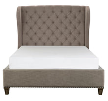 Load image into Gallery viewer, Homelegance Vermillion King Upholstered Panel Bed in Gray 5442K-1EK* image
