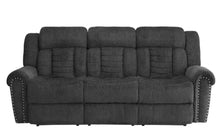 Load image into Gallery viewer, Homelegance Furniture Nutmeg Double Reclining Sofa in Charcoal Gray 9901CC-3 image
