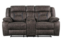 Load image into Gallery viewer, Homelegance Furniture Madrona Double Reclining Loveseat in Dark Brown 9989DB-2 image
