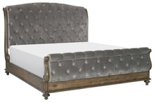 Load image into Gallery viewer, Homelegance Furniture Rachelle King Sleigh Bed in Weathered Pecan 1693K-1EK* image
