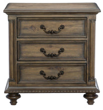 Load image into Gallery viewer, Homelegance Furniture Rachelle 3 Drawer Nightstand in Weathered Pecan 1693-4 image
