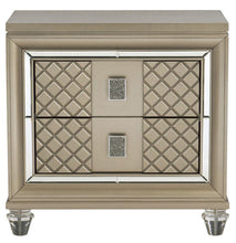 Load image into Gallery viewer, Homelegance Furniture Loudon 2 Drawer Nightstand in Champagne Metallic 1515-4 image
