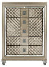 Load image into Gallery viewer, Homelegance Furniture Loudon 5 Drawer Chest in Champagne Metallic 1515-9 image

