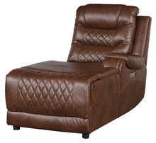 Load image into Gallery viewer, Homelegance Furniture Putnam Power Right Side Reclining Chaise with USB Port in Brown 9405BR-RCPW image
