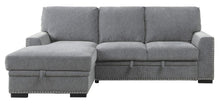 Load image into Gallery viewer, Homelegance Furniture Morelia 2pc Sectional with Pull Out Bed and Left Chaise in Dark Gray 9468DG*2LC2R image
