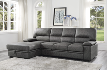 Load image into Gallery viewer, Homelegance Furniture Michigan Sectional with Pull Out Bed and Left Chaise in Dark Gray 9407DG*2LC3R image
