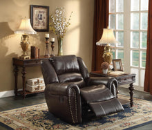 Load image into Gallery viewer, Homelegance Furniture Center Hill Glider Reclining Chair in Dark Brown 9668BRW-1
