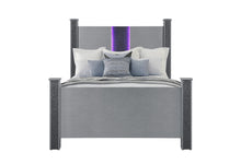 Load image into Gallery viewer, Logan Silver Bed With Led And Speakers
