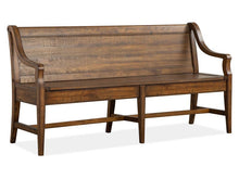 Load image into Gallery viewer, Magnussen Furniture Bay Creek Bench with Back in Toasted Nutmeg image
