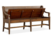 Load image into Gallery viewer, Magnussen Furniture Bay Creek Bench with Back in Toasted Nutmeg

