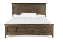 Load image into Gallery viewer, Magnussen Furniture Bay Creek King Panel Bed with Storage Rails in Toasted Nutmeg
