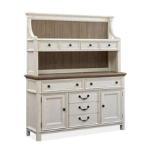 Load image into Gallery viewer, Magnussen Furniture Bellevue Manor Buffet with Hutch in White Weathered Shutter
