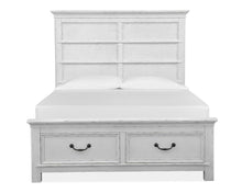 Load image into Gallery viewer, Magnussen Furniture Bellevue Manor California King Storage Bed in Weathered Shutter White image
