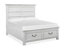 Load image into Gallery viewer, Magnussen Furniture Bellevue Manor California King Storage Bed in Weathered Shutter White

