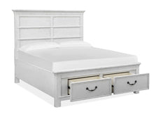 Load image into Gallery viewer, Magnussen Furniture Bellevue Manor California King Storage Bed in Weathered Shutter White

