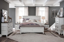 Load image into Gallery viewer, Magnussen Furniture Bellevue Manor King Panel Bed in Weathered Shutter White
