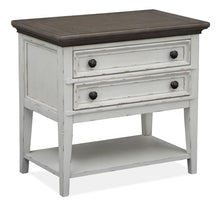 Load image into Gallery viewer, Magnussen Furniture Bellevue Manor Open Nightstand in Weathered Shutter White
