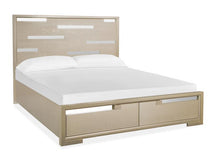 Load image into Gallery viewer, Magnussen Furniture Chantelle California King Panel Storage Bed in Champagne image
