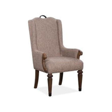 Load image into Gallery viewer, Magnussen Furniture Durango Upholstered Host Arm Chair in Willadeene Brown image

