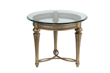 Load image into Gallery viewer, Magnussen Furniture Galloway Round End Table in Subtle Gold 37504 image
