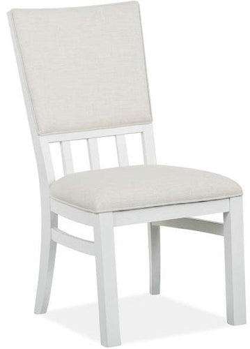Magnussen Furniture Harper Springs Dining Side Chair with Upholstered Seat and Back in Silo White (Set of 2) image