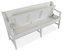 Load image into Gallery viewer, Magnussen Furniture Heron Cove Bench with Back in Chalk White
