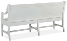 Load image into Gallery viewer, Magnussen Furniture Heron Cove Bench with Back in Chalk White
