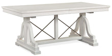 Load image into Gallery viewer, Magnussen Furniture Heron Cove Trestle Dining Table in Chalk White image
